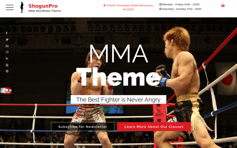 ShogunPro - Motyw WordPress MMA