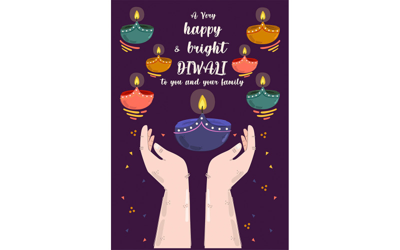 Wesołego Diwali Święto Świateł Ilustracja