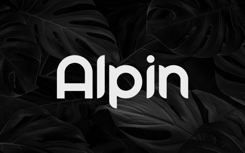 Alpin - Spezielle minimalistische Schriftart