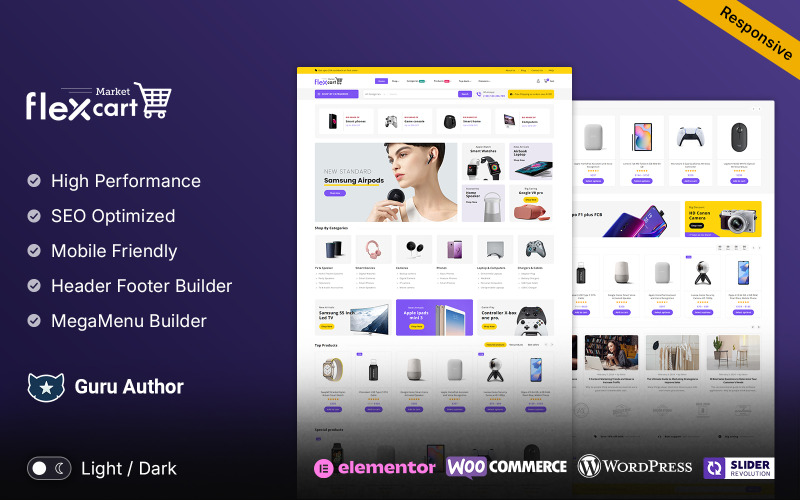 Flexcart - Tienda WooCommerce Elementor multipropósito Mega Shop