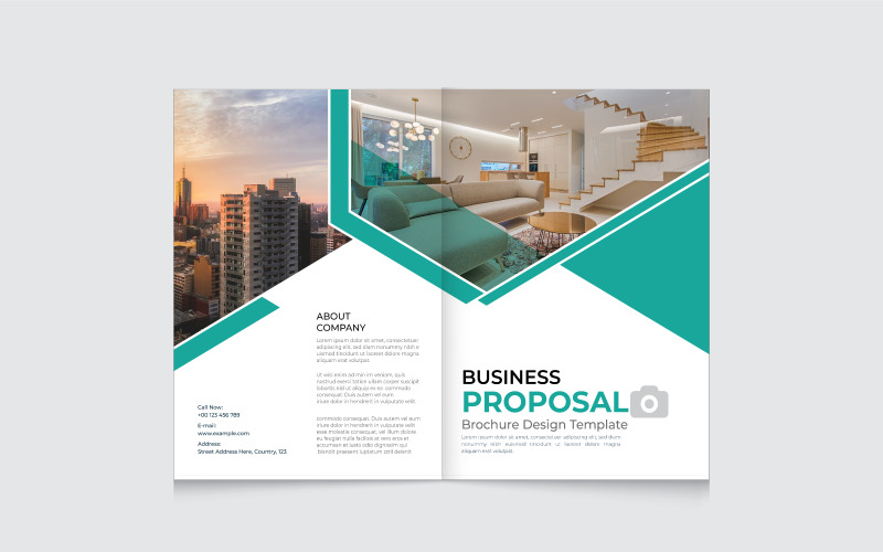 Modelo de Design de Capa de Brochura de Proposta de Negócios