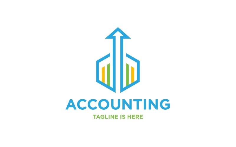 Modelo de logotipo financeiro e contábil GRATUITO
