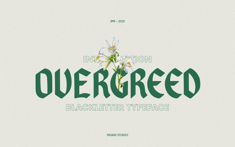 Overgreed - закругленная черная буква