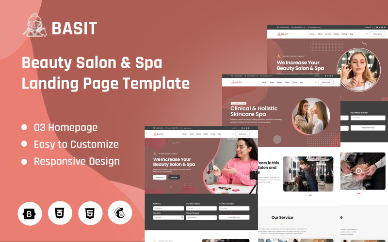 Šablona úvodní stránky Basit - Beauty Salon & Spa