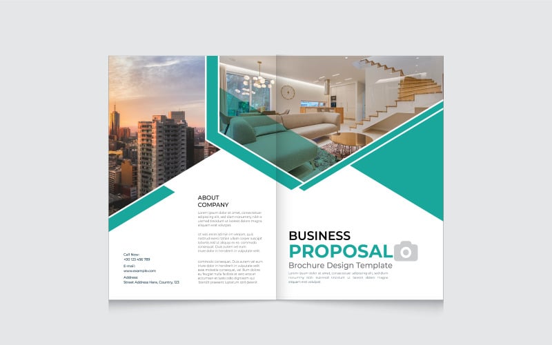 Szablon projektu okładki broszury biznesowej