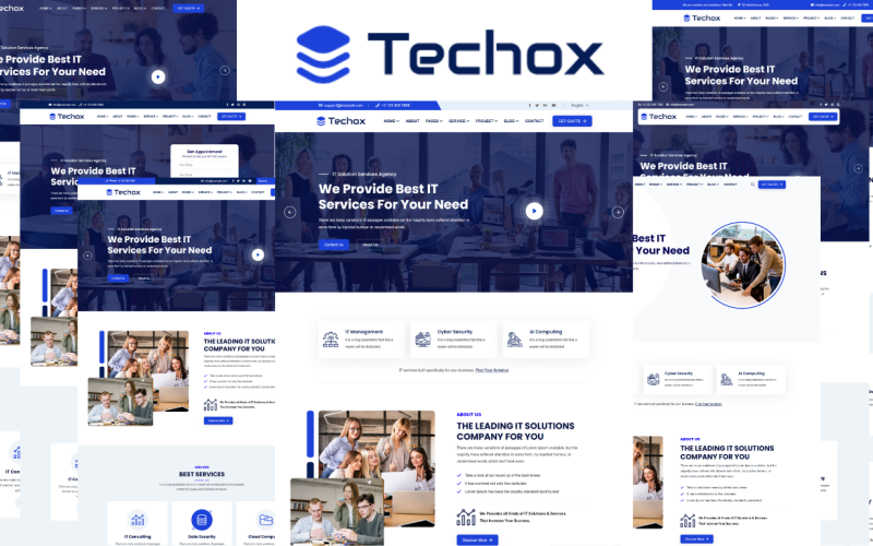 Techox - Plantilla HTML5 de soluciones y servicios de TI