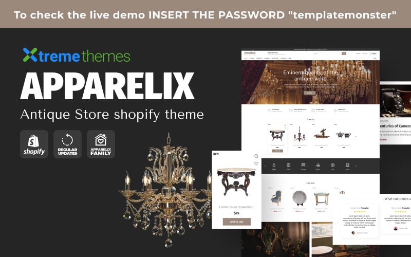 Apparelix Antique Store Theme Shopify Responsive Template