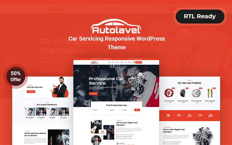 Autolavel - адаптивная тема WordPress для автосервиса