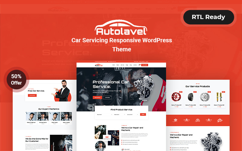 Autolavel - 汽车服务响应式 WordPress 主题