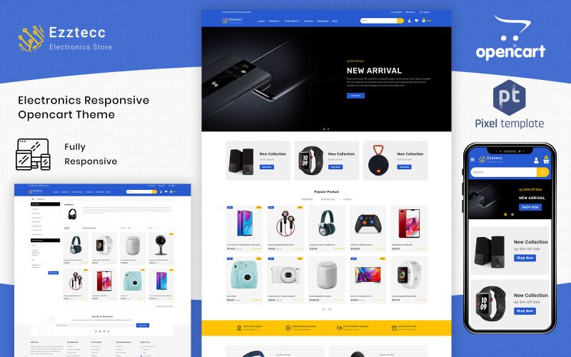 Ezztecc - Електроніка, багатофункціональний OpenCart