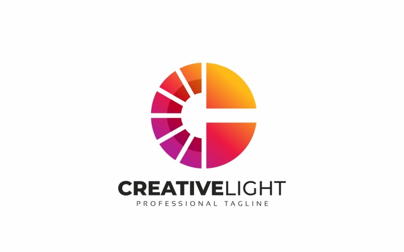 Шаблон логотипа Creative Light