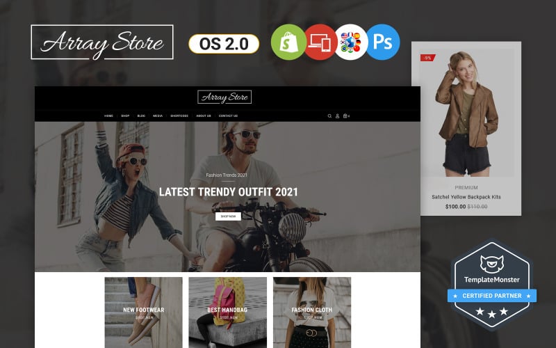 Array - Tema Shopify del negozio di moda