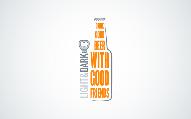 Bierfles Ontwerpconcept Vector