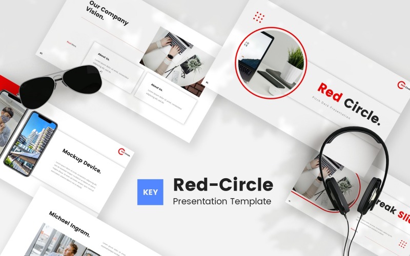 Cerchio rosso - Modello Keynote del pitch deck