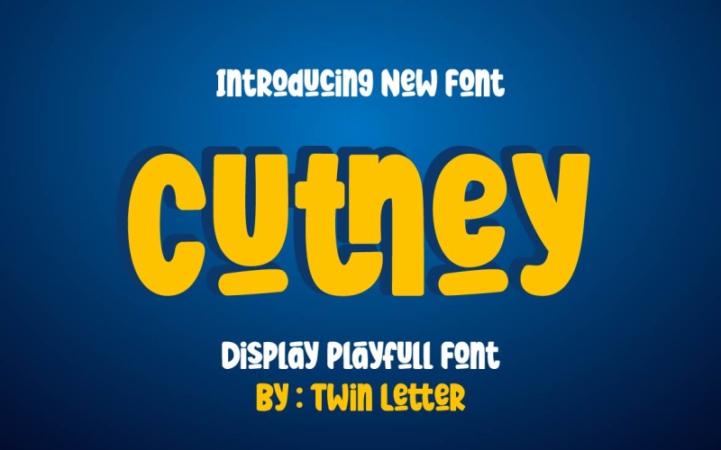Cutney Display Gaming-Schriftart