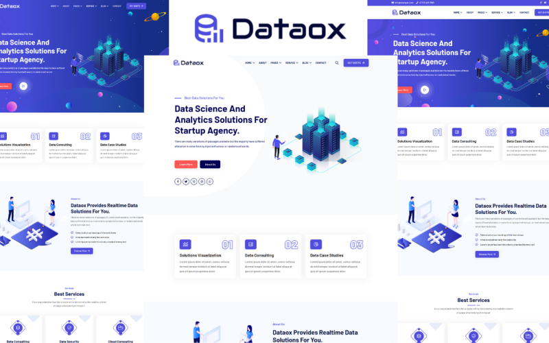 Dataox - Modèle HTML5 pour la science des données et l'analyse