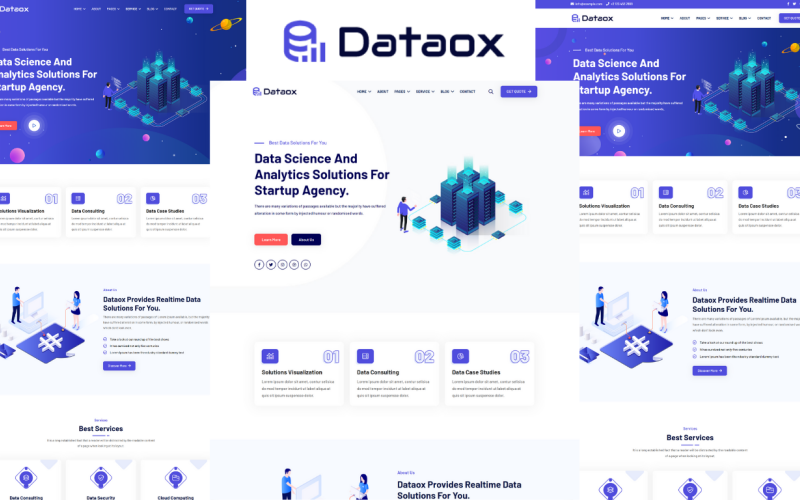 Dataox - шаблон HTML5 для анализа данных и аналитики