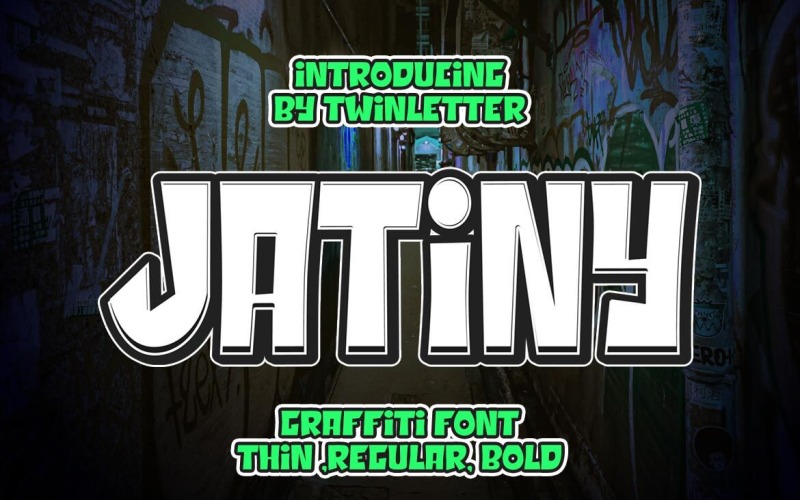 Fonte de exibição Jatiny Graffiti