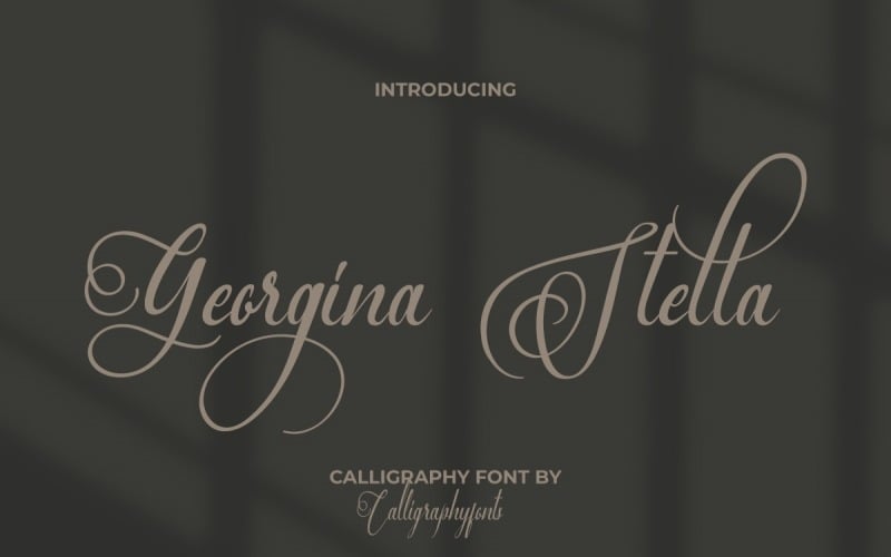 Georgina Stella Calligraphic Font
