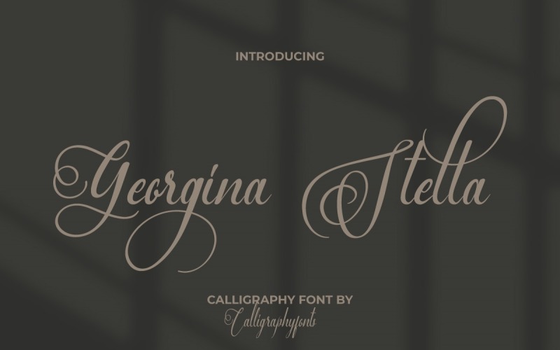 Georgina Stella carattere calligrafico