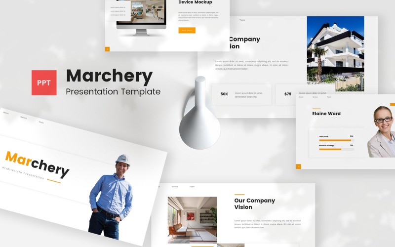 Marchery – архітектурний шаблон Powerpoint