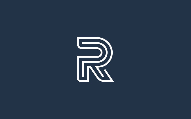 R betű Logo Tervező Vektor Sablon