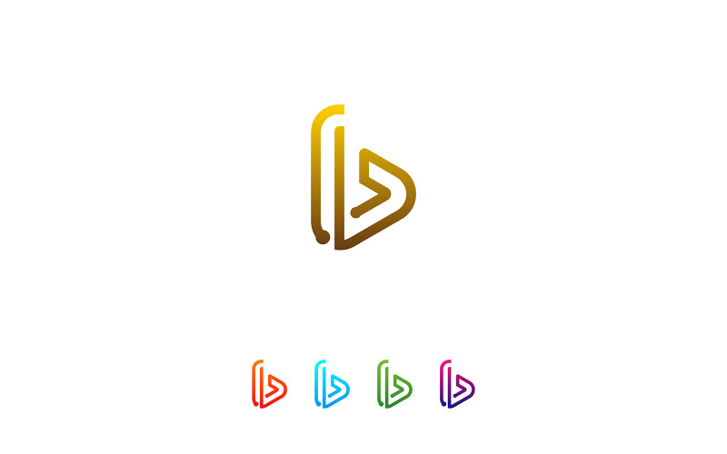 B brief kleine letters Logo ontwerp Vector sjabloon