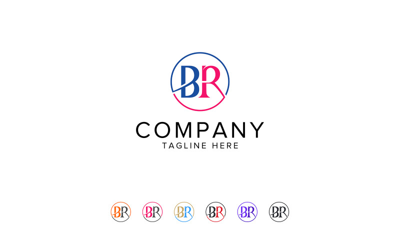 BR Letter Logo Design Vector Template lub RB Logo Design Business Template