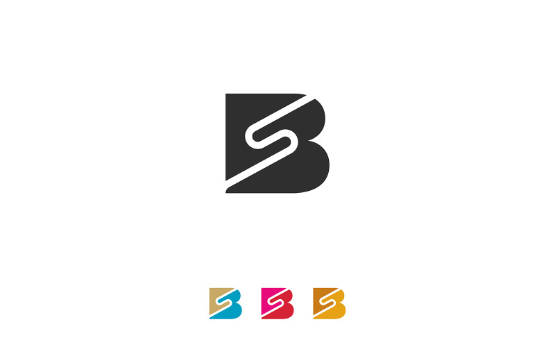 red grey alphabet letter bs b s logo combination icon design | Stock vector  | Colourbox