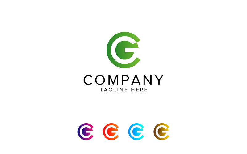 CG Letter Circle Logo Design Vector ou GC Business Logo Design Template