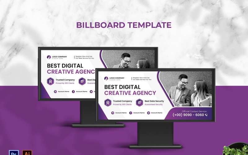 Beste digitale kreative Billboard-Landschaft