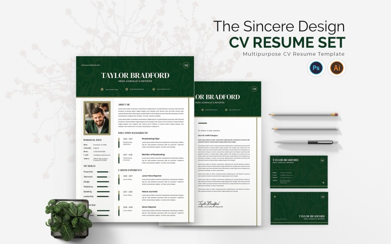 CV-set met oprecht ontwerp
