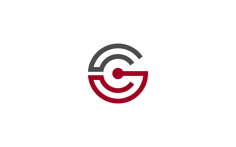GC Letter Logo Design Vektorové šablony nebo CG Logo Design