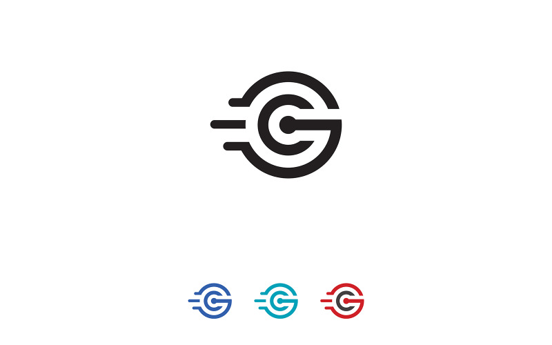 GC Logo Design Vector Szablon LUB CG Logo Design