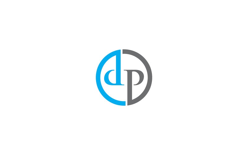 Lettre DP Concept Vector ou modèle de conception de logo PD