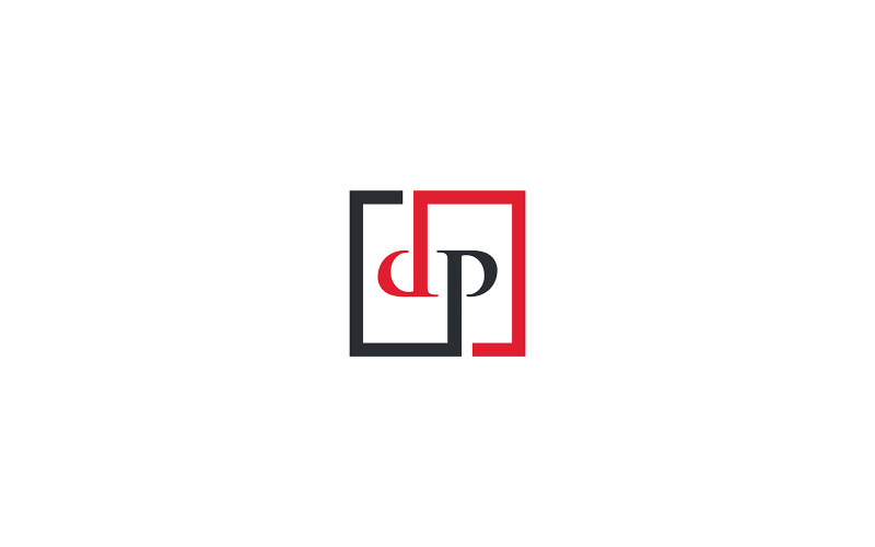 Modelo comercial do logotipo DP ou Design do logotipo da letra PD