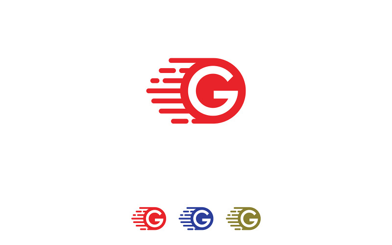 Шаблон оформления логотипа скорость буква G