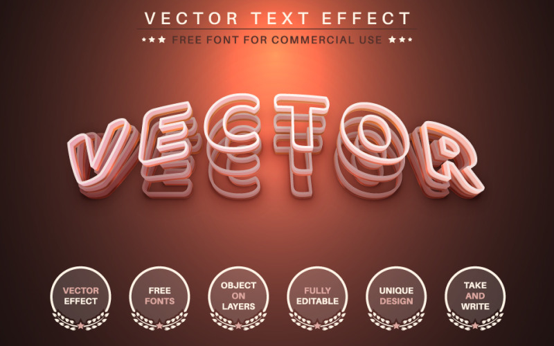 Vector Layers - Editable Text Effect, Font Style, Graphics Illustration