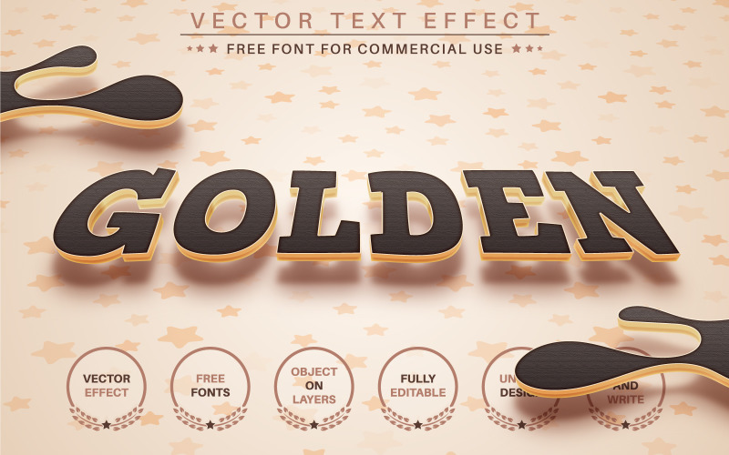 Black Gold - Editable Text Effect, Font Style, Graphics Illustration