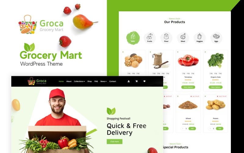 Groca - Grocery Store WordPress Theme - TemplateMonster