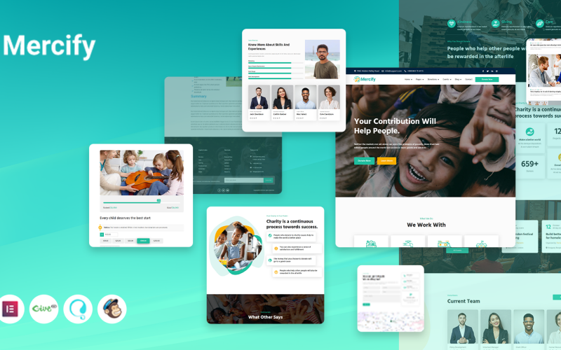 Mercify - Thème WordPress à but non lucratif, caritatif, de don et de collecte de fonds