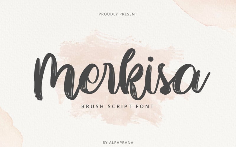 Merkisa - fonte de script de pincel