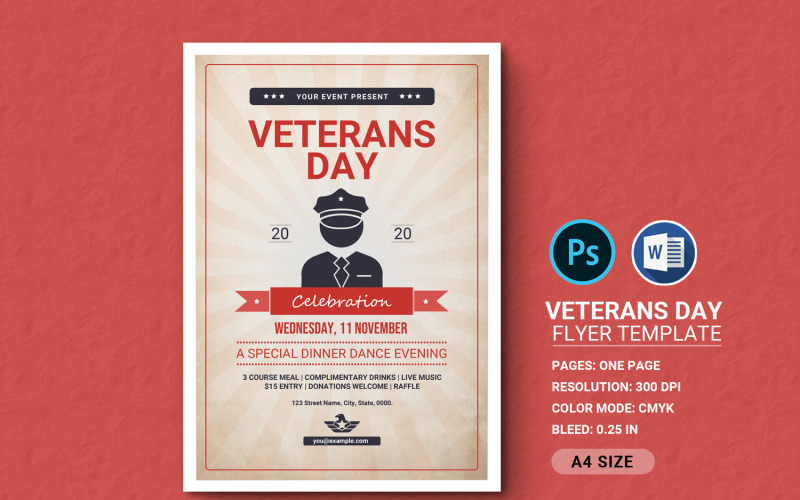 Veterans Day Flyer Mall Corporate Identity Mall