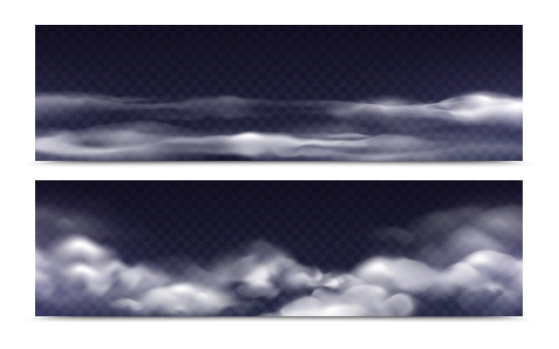 Fog Clouds Realistic Set 210230934 Vector Illustration Concept
