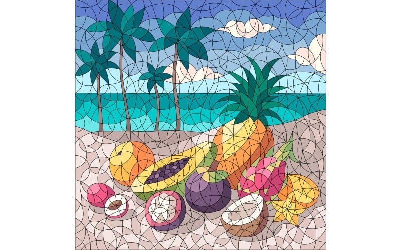Nature morte à colorier 210220322 Concept d'illustration vectorielle