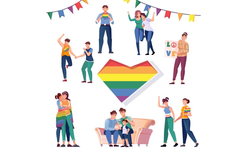 Lgbt Set Flat 210151132 Vector Illustration Concept 2670