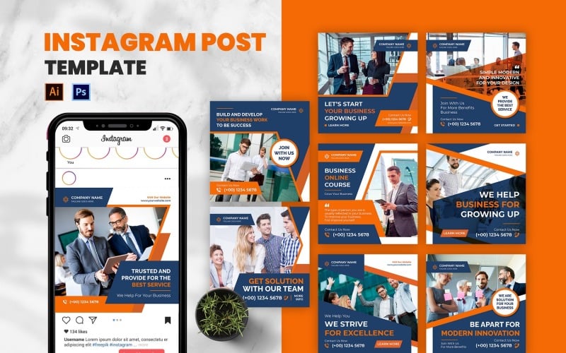 Online kurzus üzleti Instagram-bejegyzés