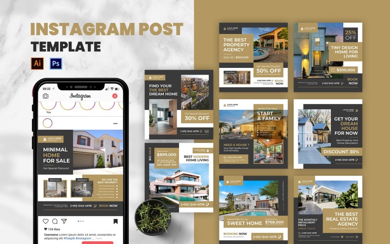 Publicación de Instagram del agente inmobiliario
