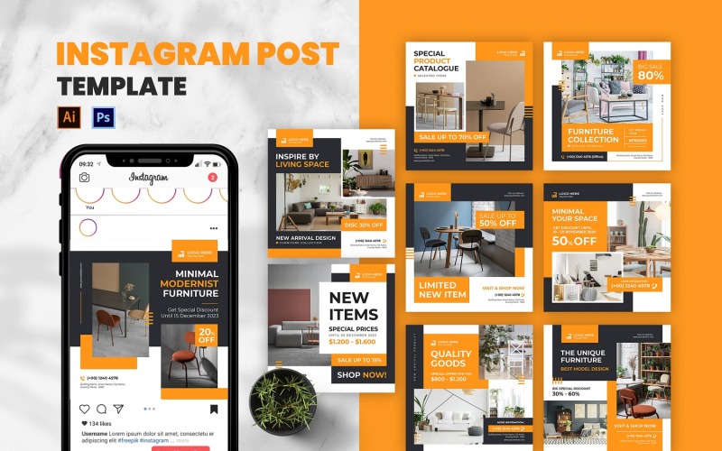 Vendita di mobili Post Instagram
