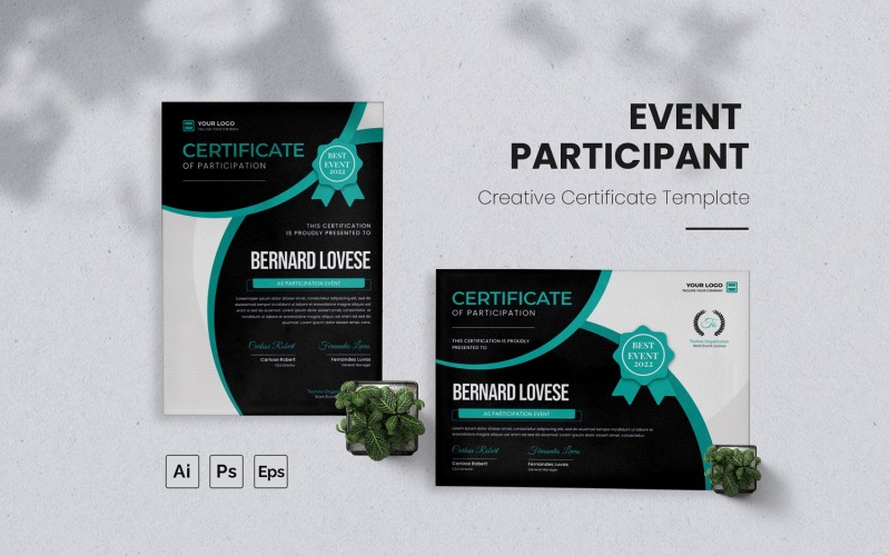 Certificaat van deelnemer aan evenement